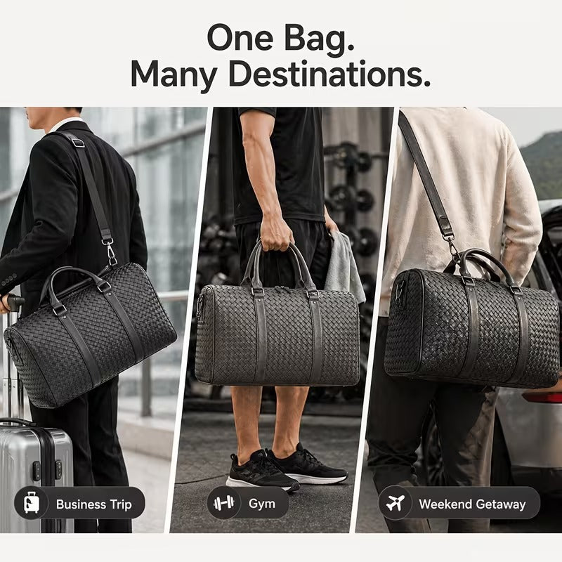 Leather Oversized Travel Storage Duffle Bag